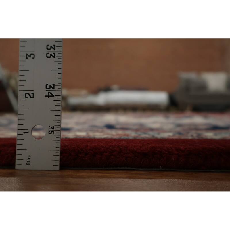 Hand Knotted Oriental 100% Wool Carpet Traditional Floral Red Tabriz Area Rug - 12' 3'' X 8' 10''