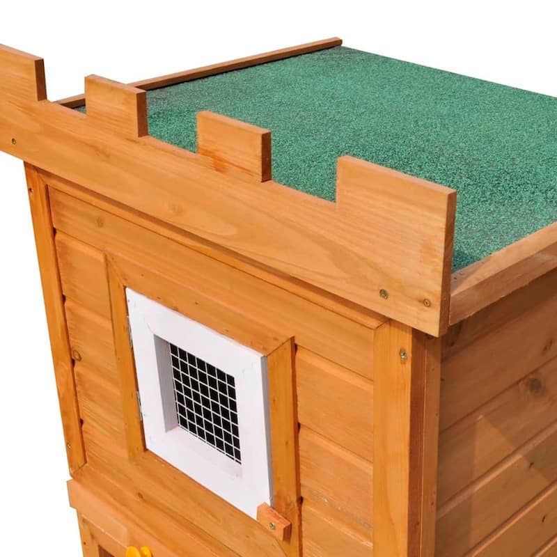 vidaXL Outdoor Large Rabbit Hutch House Pet Cage Double House - 76" x 19.7" x 39.8"