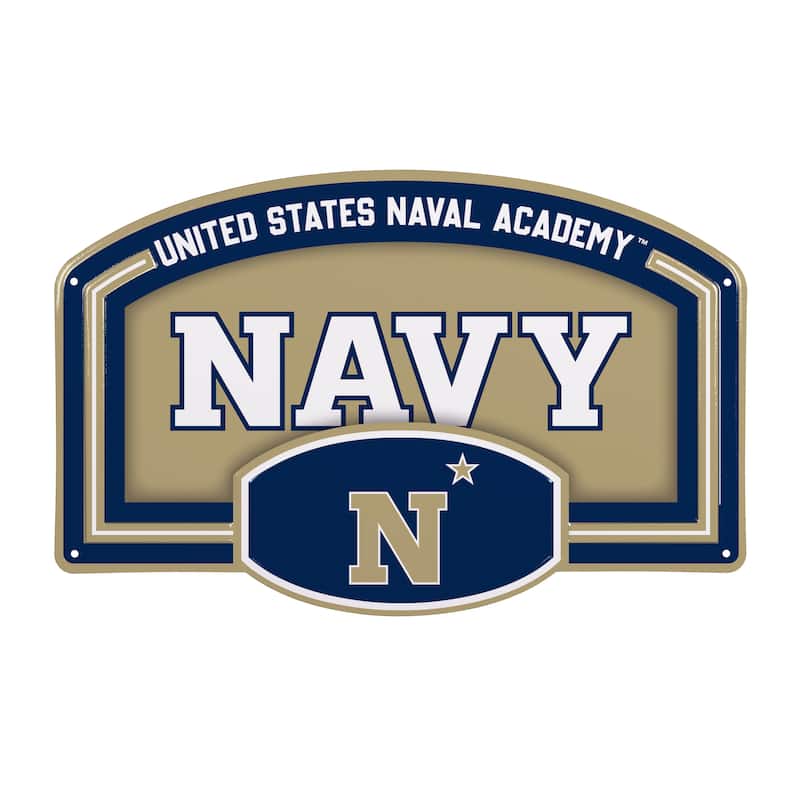 US Naval Academy Embossed Steel Wall Sign, 11" x 17"