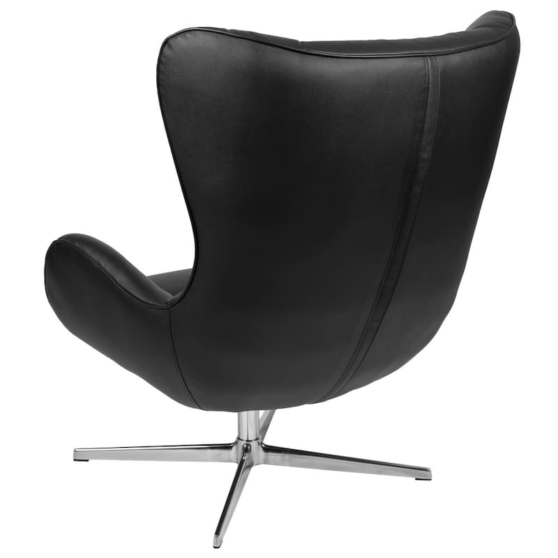 Home and Office Retro Swivel Wing Accent Chair - 35"D x 32.5"W x 40.5"H