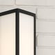 preview thumbnail 4 of 3, Integrated LED Outdoor Wall Lantern in Black with Painted White Glass