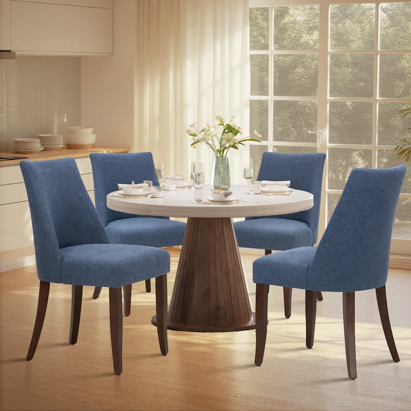 RENEWLINE Contemporary Dining Chair（Set of 2/4/6 - Upholstered Backrest & Wood Frame