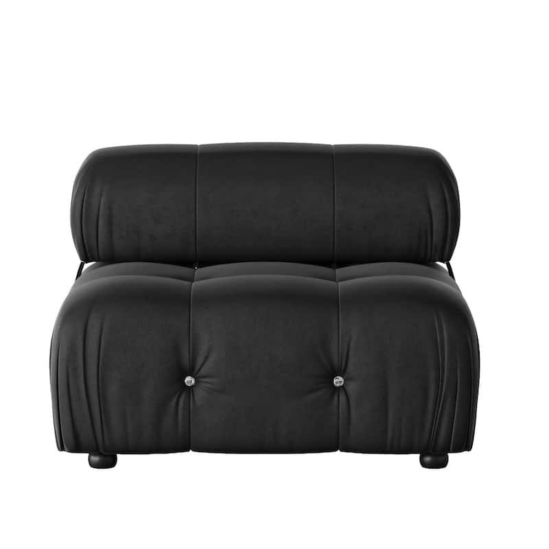Armless Single Sofa Velvet Living Room Chair