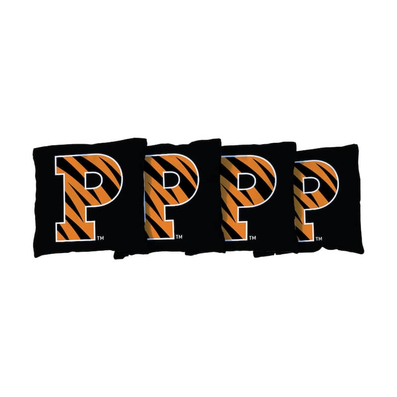 Black Princeton University Tigers Cornhole Bags - Corn Filled