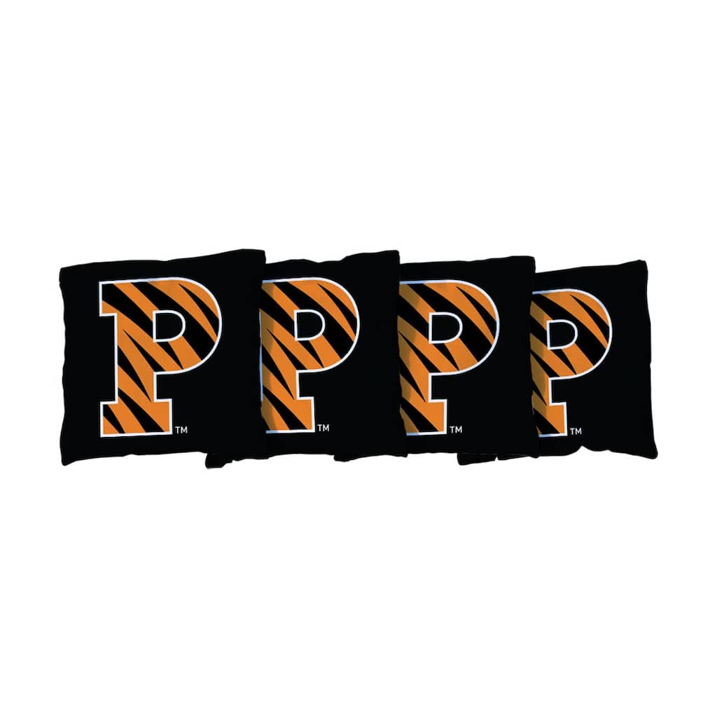 Black Princeton University Tigers Cornhole Bags