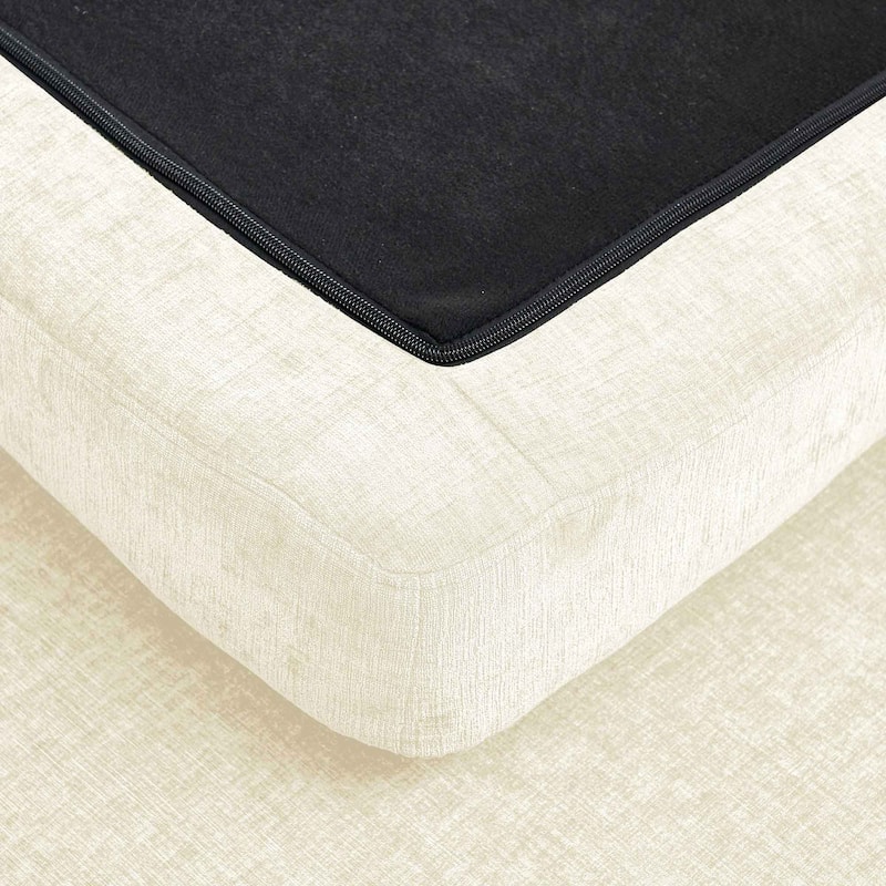 Contemporary Chenille L-Shape Sofa with Storage Chaise for Living Room, Apartment, Office