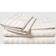 preview thumbnail 4 of 20, Luxury 500 Thread Count Egyptian Cotton Solid or Striped Sheet Set California King - Ivory (Damask Stripe)