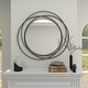 preview thumbnail 8 of 32, Stylish Metal Wall Mirror with Overlapping Circles and Foiled Finish - Gold or Gray