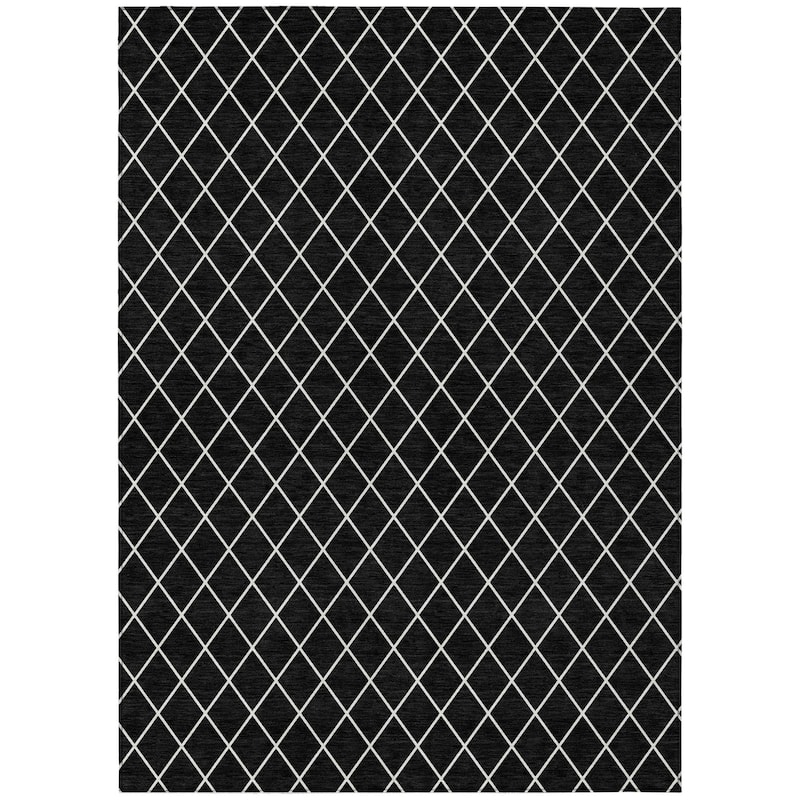 HomeRoots Geometric Transitional Rectangle Outdoor Rug