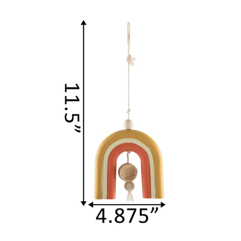 6" Ceramic Hanging Rainbow