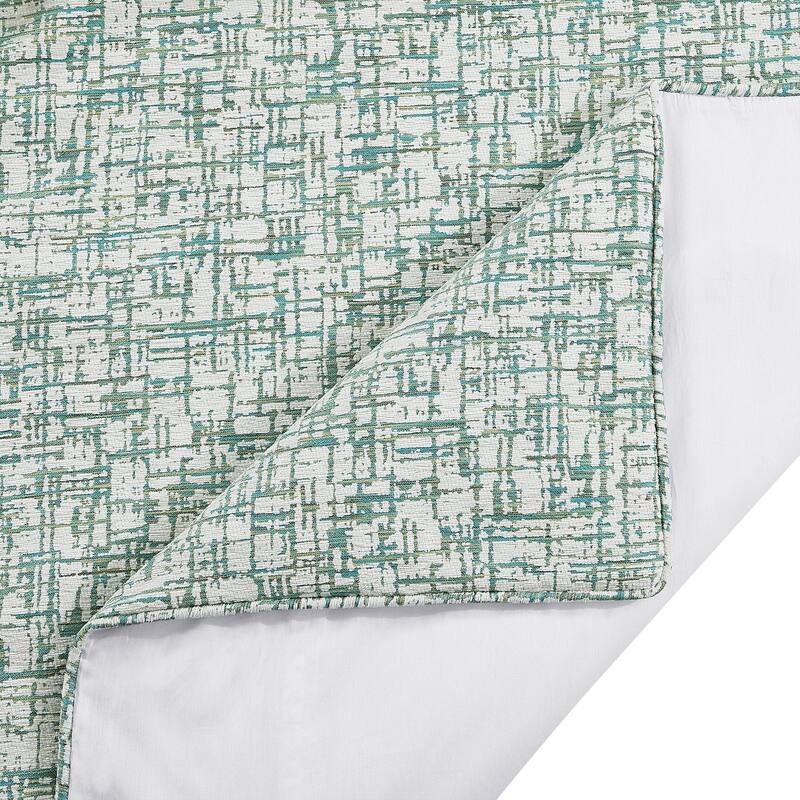 HiEnd Accents Keziah Green Textured Pattern Chenille Jacquard Modern Bedding 3 Piece Comforter Set