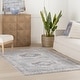 preview thumbnail 1 of 41, Nuloom Benoite Splashguard Medallion Machine Washable Area Rug 3' x 5' - Light Blue