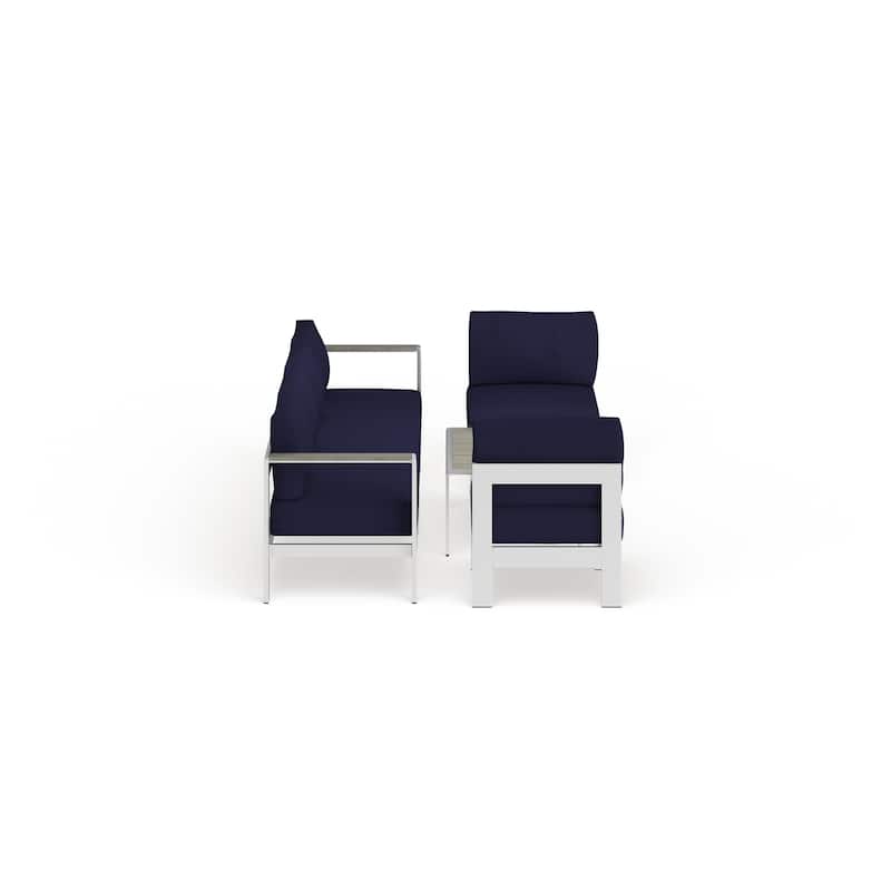 Shore 5-piece Outdoor Patio Aluminum Sectional Sofa Set