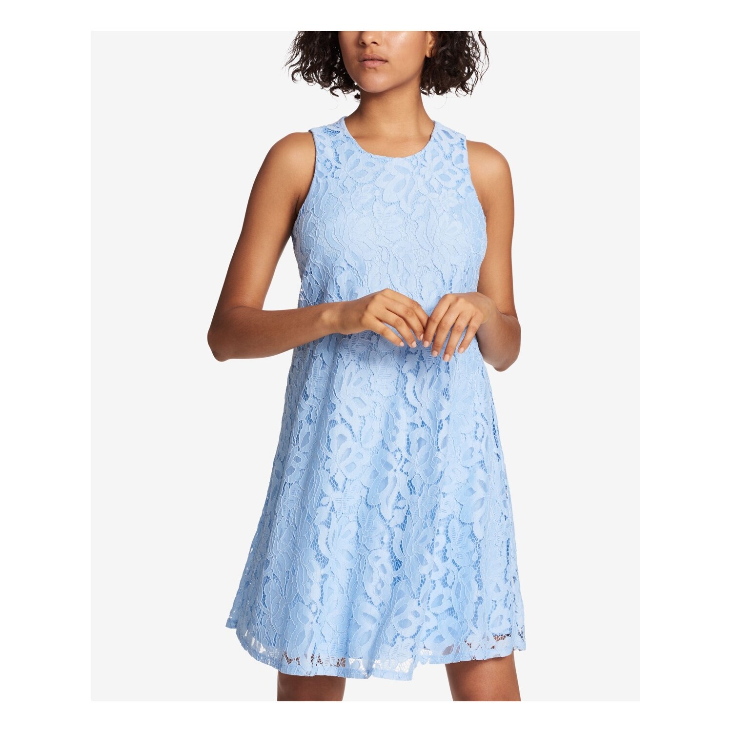 ladies blue lace dress