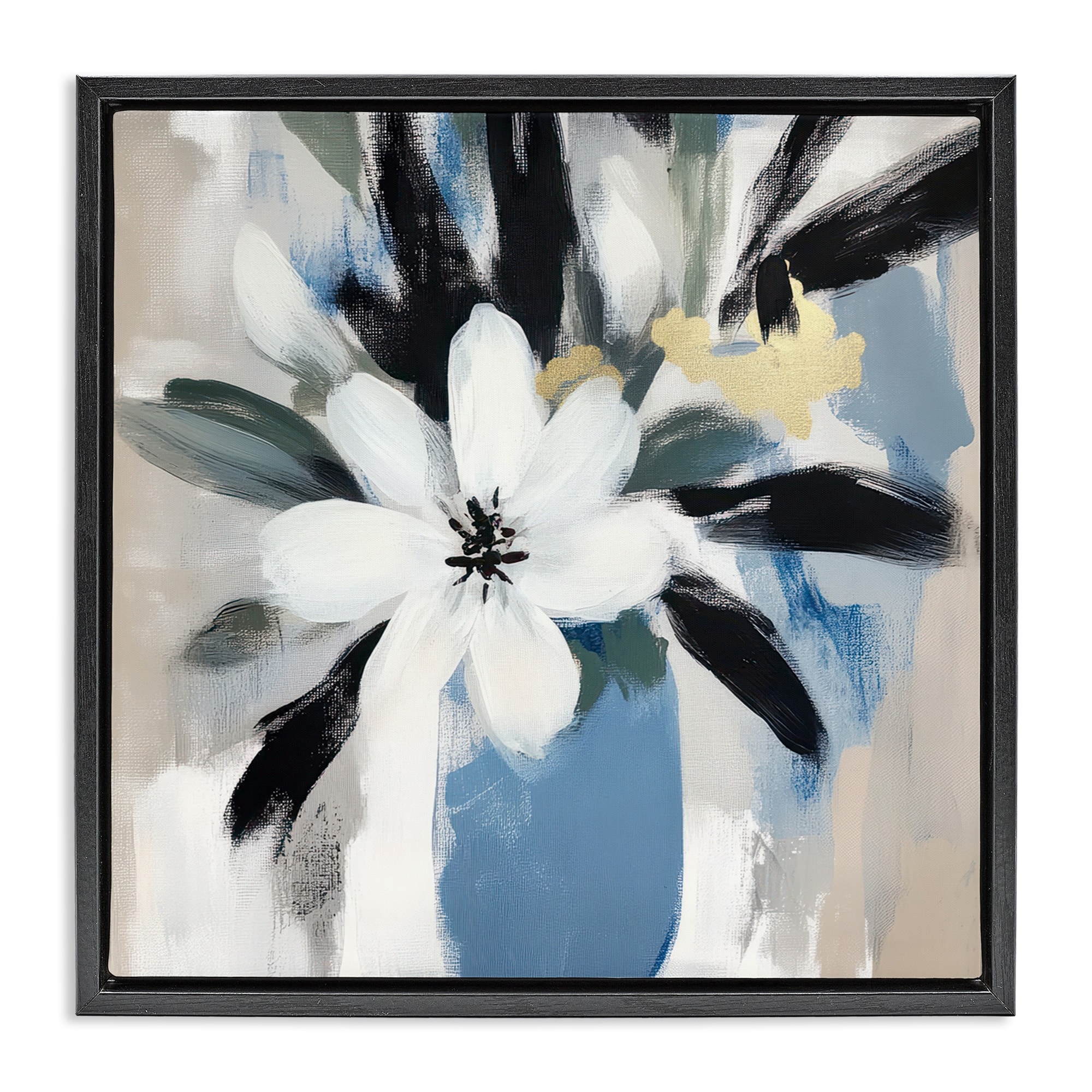 Stupell Timeless Modern Flower Bouquet Framed Floater Canvas Wall Art Design By Mona Grace