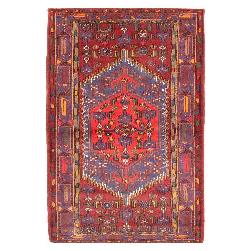 ECARPETGALLERY Hand-knotted Andelz Dark Blue Wool Rug - 4'4 x 6'7