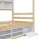 preview thumbnail 13 of 12, Twin House Bed with Roof Frame, Bedside-shelves, Under Bed Storage Unit