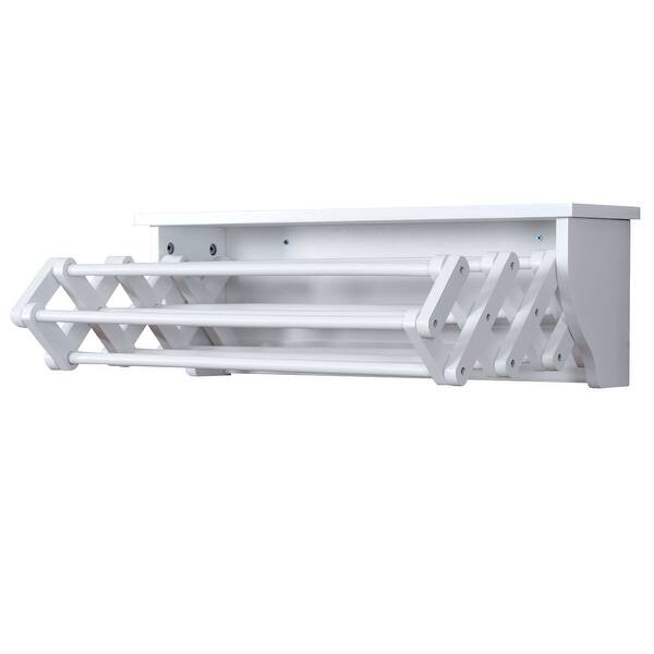 Shop Costway Wall Mounted Drying Rack Folding Clothes Towel