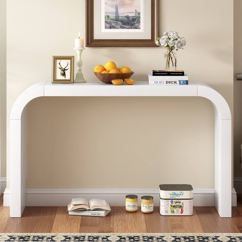 52" Modern Storage Side Cabinet with Sturdy and Stable Frame for Living Room, Hallway, Bedroom