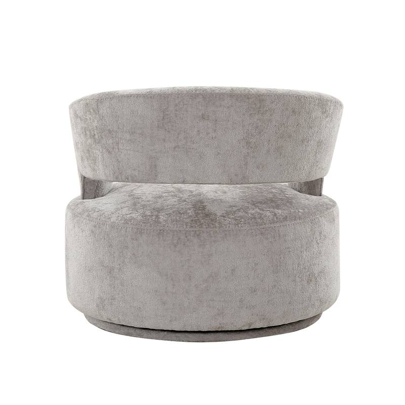 Pasargad Home Piagia Upholstered Swivel Barrel Chair