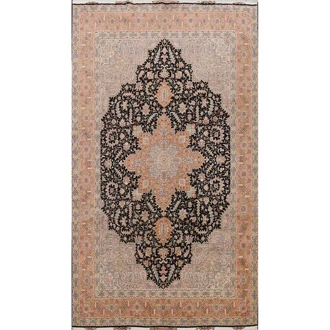 Vegetable Dye Geometric Tabriz Signed Persian Area Rug Hand-knotted - 8'3" x 12'1"