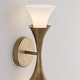preview thumbnail 3 of 3, 5" W x 16" H 1-Light Sconce in Mystic Luster with Soft White Glass