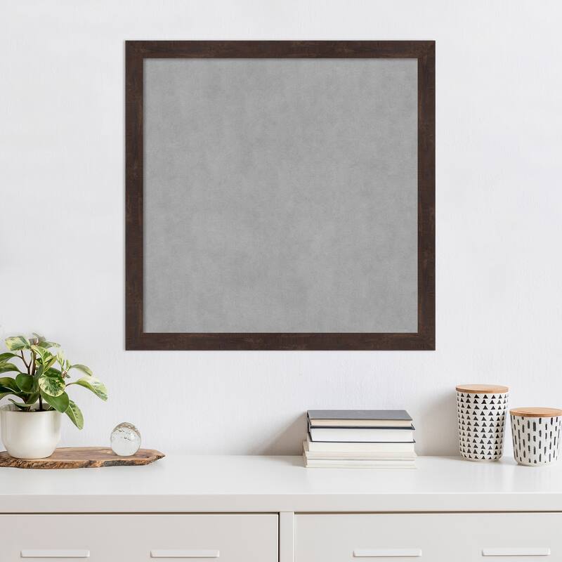 Amanti Art Fresco Dark Walnut Framed Magnetic Board