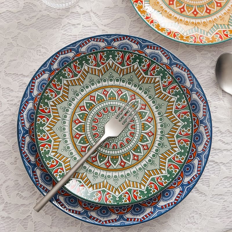 vancasso Mandala Bohemian Porcelain Dinnerware Set (Service for 4)