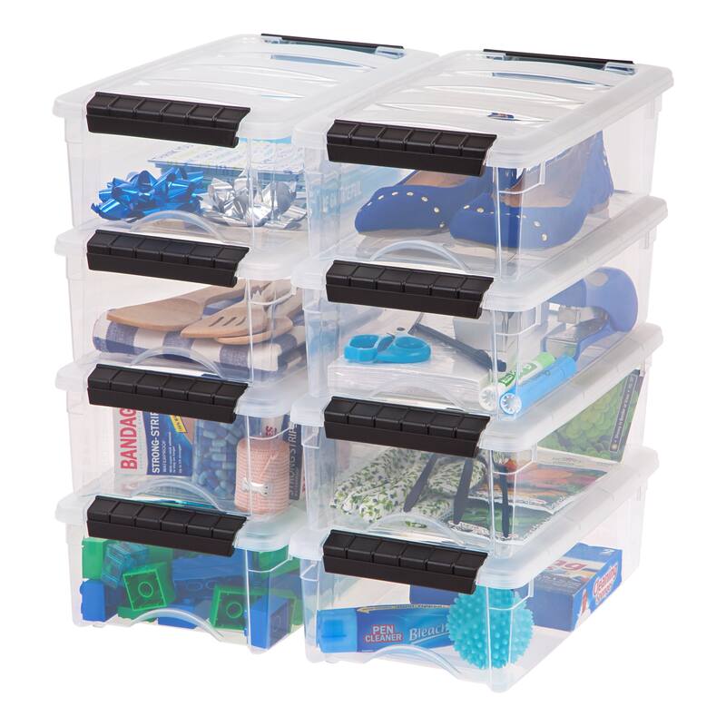 5.75 QT. Plastic Stack & Pull Box, Clear