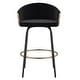 preview thumbnail 4 of 19, Set of 2 Contemporary Velvet & Metal 26" Counter Stool