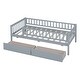 preview thumbnail 7 of 7, Twin Size Daybed Wood Bed with Two Drawers, Gray