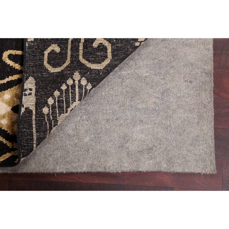 Geometric Oriental Gabbeh Kashkoli Area Rug Hand-knotted Wool Carpet - 7'10" x 11'3"