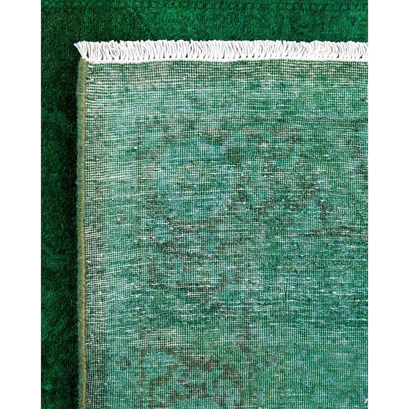 Contemporary Overdyed Wool Hand Knotted Area Rug - 3' 1" x 5' 3"