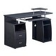 Topcraft Computer Workstation Desk With Storage, Espresso - Bed Bath ...