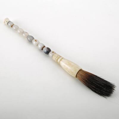 Artissance 11" Neutral Stone Beads Calligraphy Brush, Indoor Home Accent Décor