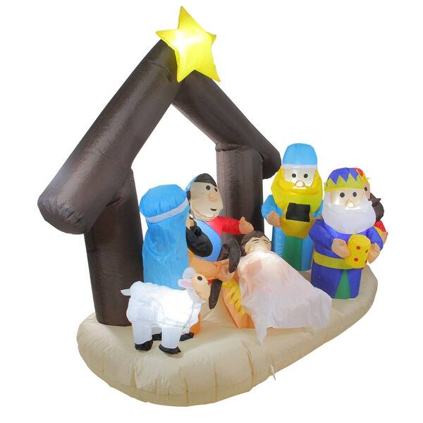 Shop 5 5 Inflatable Nativity Scene Lighted Christmas Outdoor