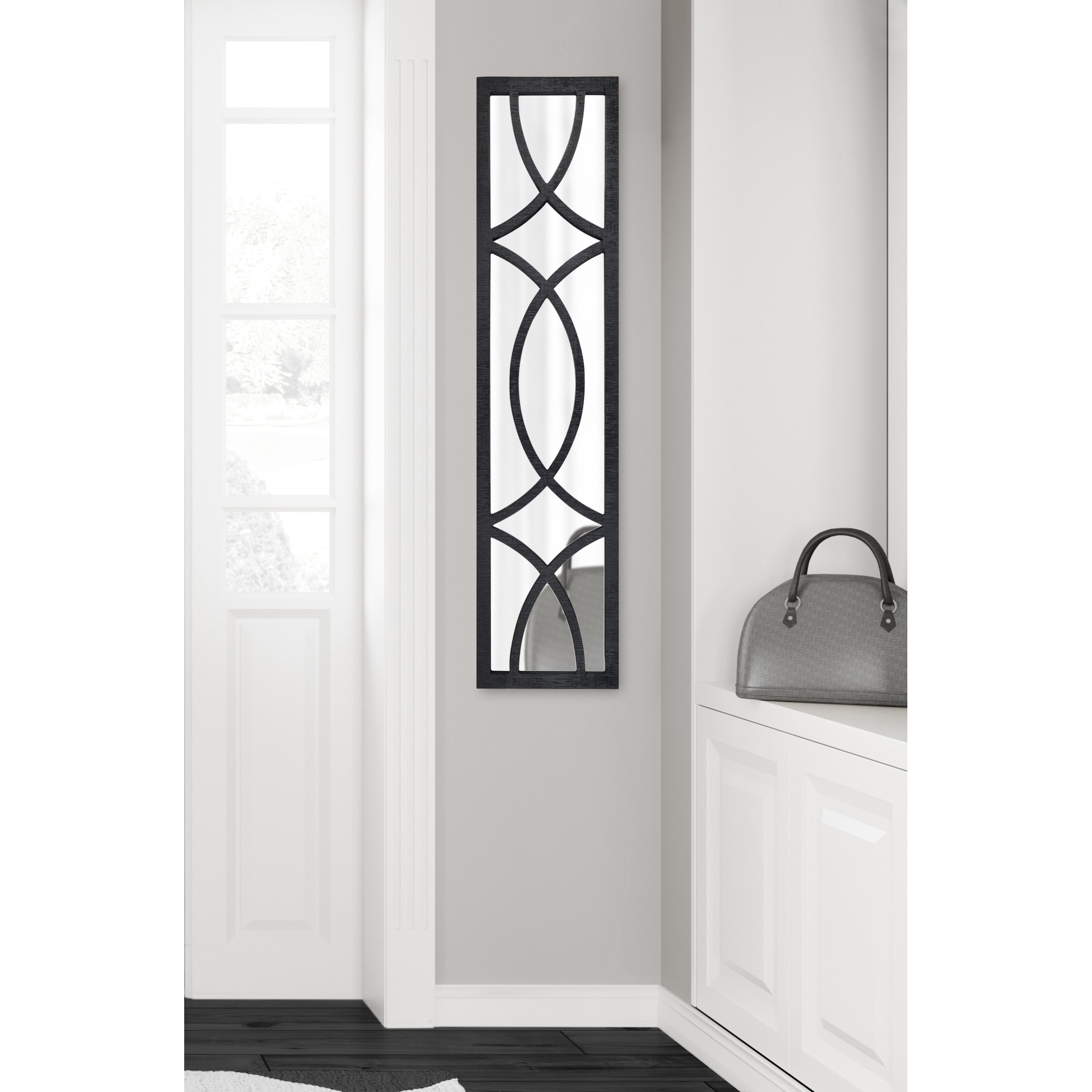 Kate and Laurel Tolland Wood Panel Wall Mirror - 12x48 | eBay