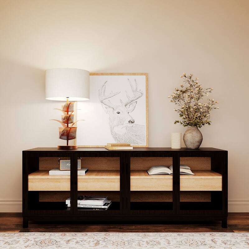 Acroma Demrul Table Lamp with Metal Leaves Rod - 1-light