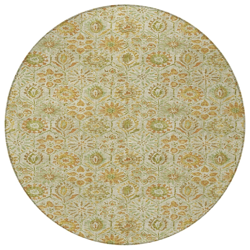HomeRoots Floral Transitional Rectangle Outdoor Rug