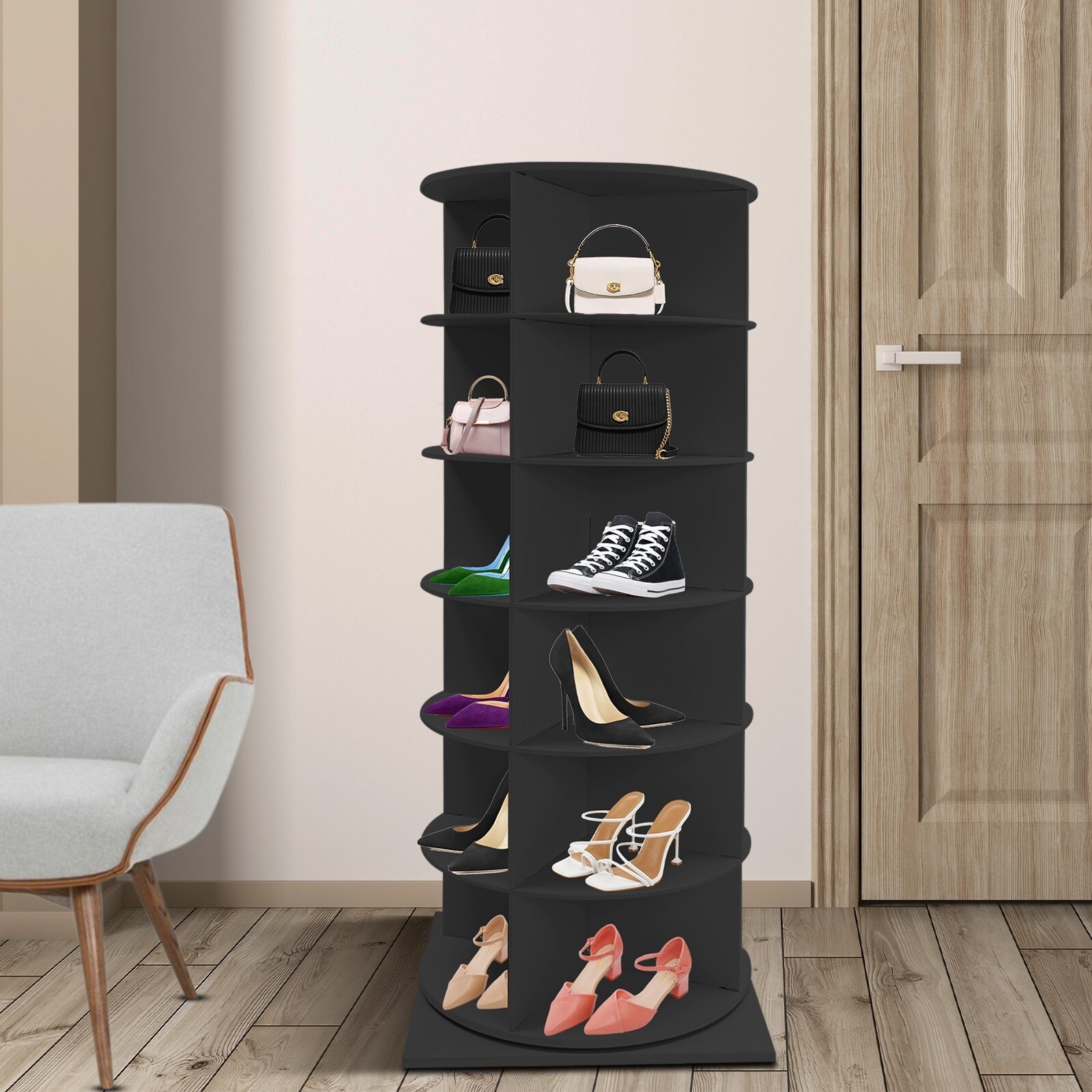 Rotating Free Standing Shoe Rack Shoe Organizer Bed Bath Beyond 40810873