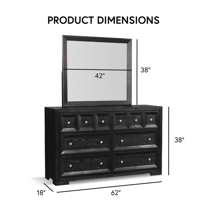 Furniture of America Durem Modern Classic 5-Piece Solid Wood Panel Bedroom Set with 3-Drawer Nightstand
