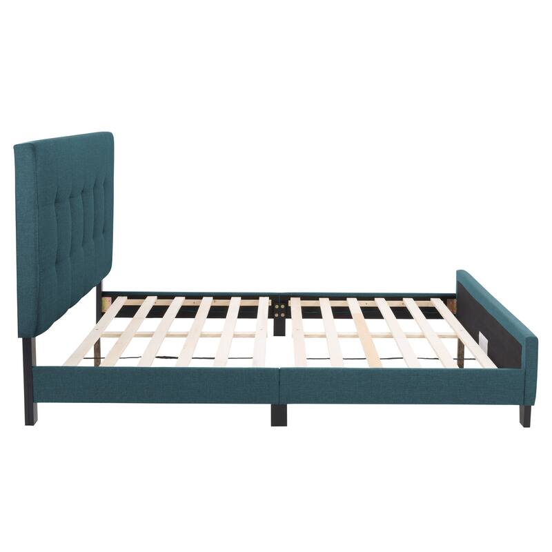 CorLiving Ellery Fabric Tufted Queen Bed
