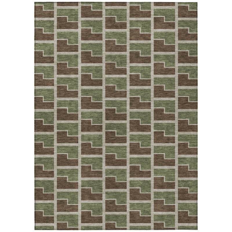 Machine Washable Indoor/ Outdoor Modern Cody Chantille Rug