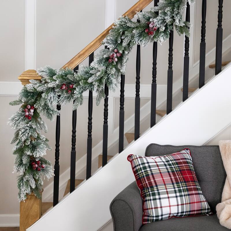Flocked Calloway Fir Artificial Christmas Garland - 7' x 12" - Unlit