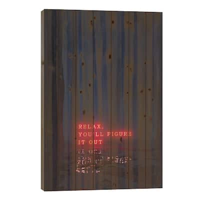 Optimism Print On Wood by Davansh Atry - Multi-Color