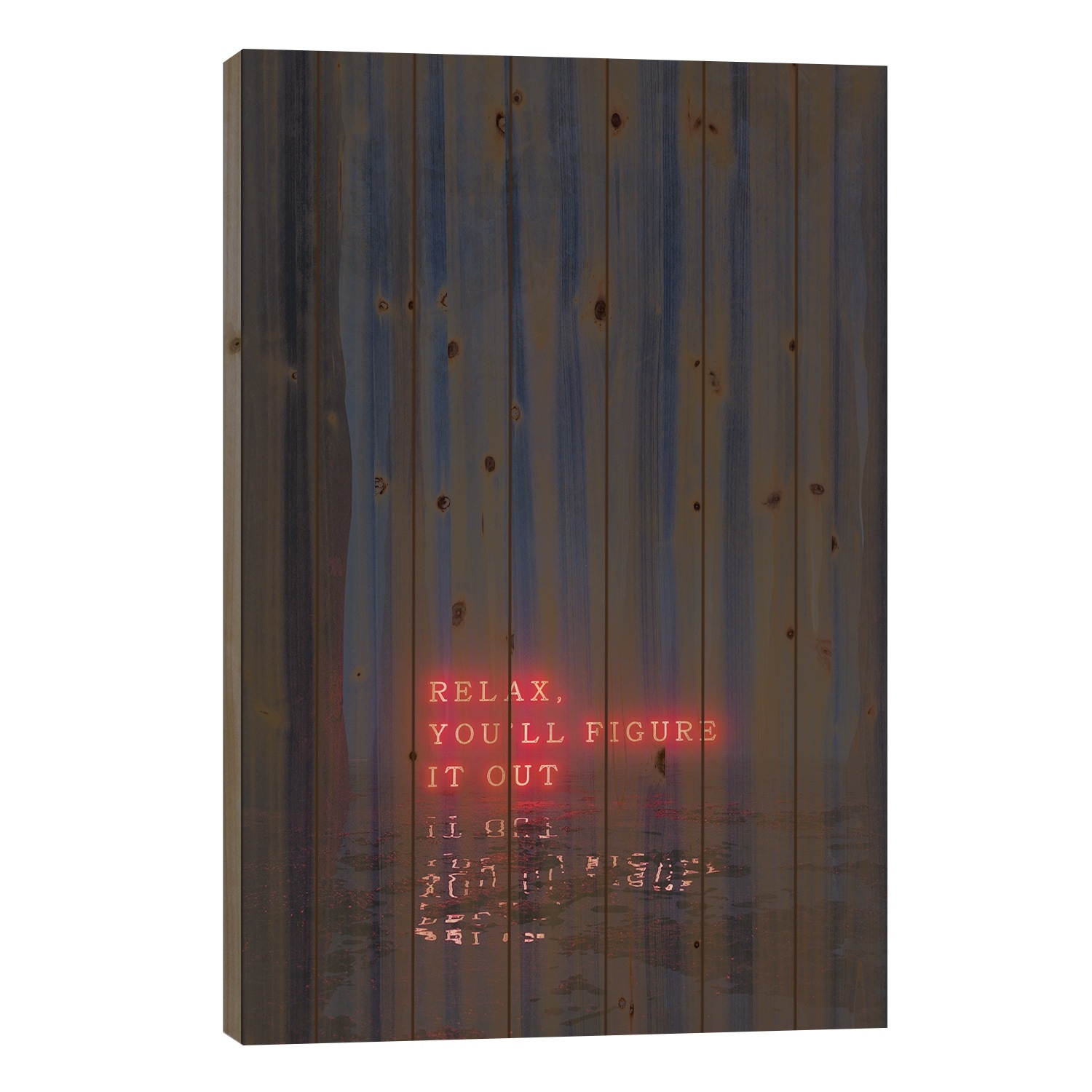 Optimism Print On Wood by Davansh Atry - Multi-Color