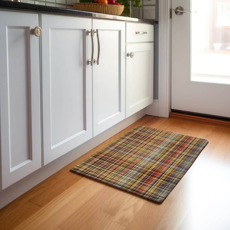 Premium Washable Super Soft Plaid Mayfield Rug - Paprika - 1' 8" x 2' 6" - Rectangle