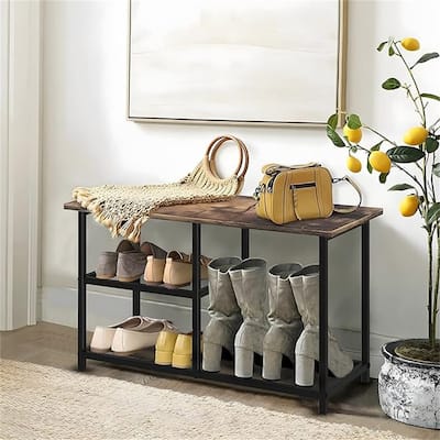 Shoe Rack Bench - 12"D x 31.5"W x 16.5"H