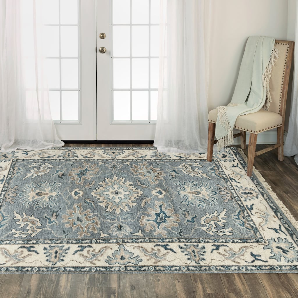 Alora Decor Mila Grey Oriental Hand-tufted Wool Blend Rug