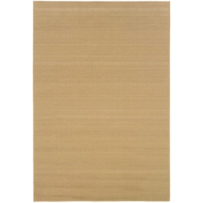 Joliet Beige Solid Outdoor Casual Area Rug